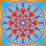 heart mandala red:blue free