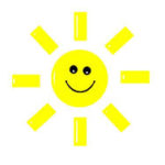 cartoon of sun smiling